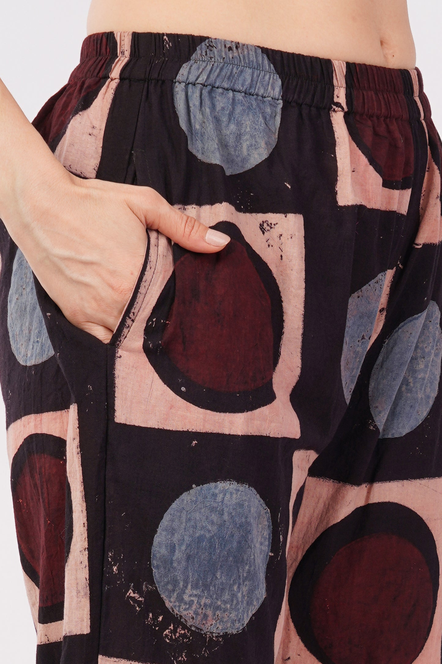 Multicolor Ajrakh Print Pure Cotton Kurta & Pant Set for Women