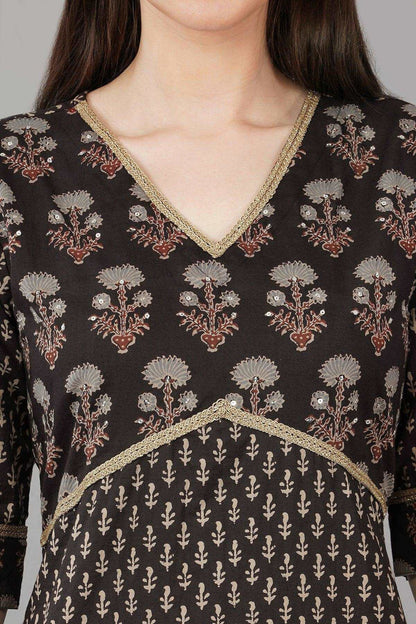 Floral Print Straight Kurta Navsyaa